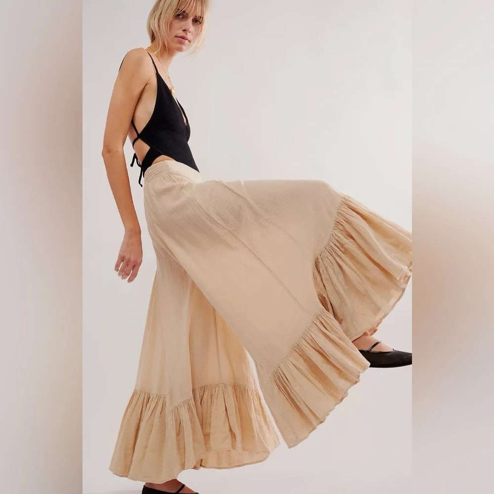Free People Summer Kiss Godet Trousers NWOT - Picture 1 of 3